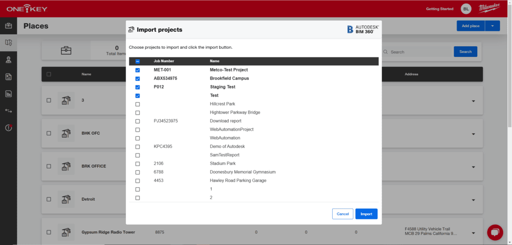 autodesk import projects
