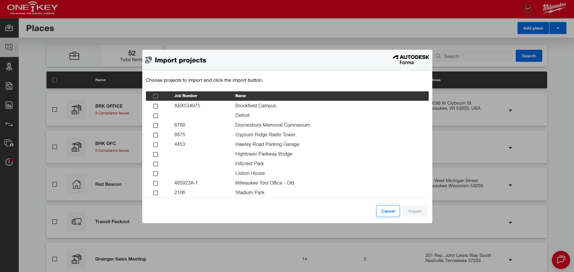 autodesk import places